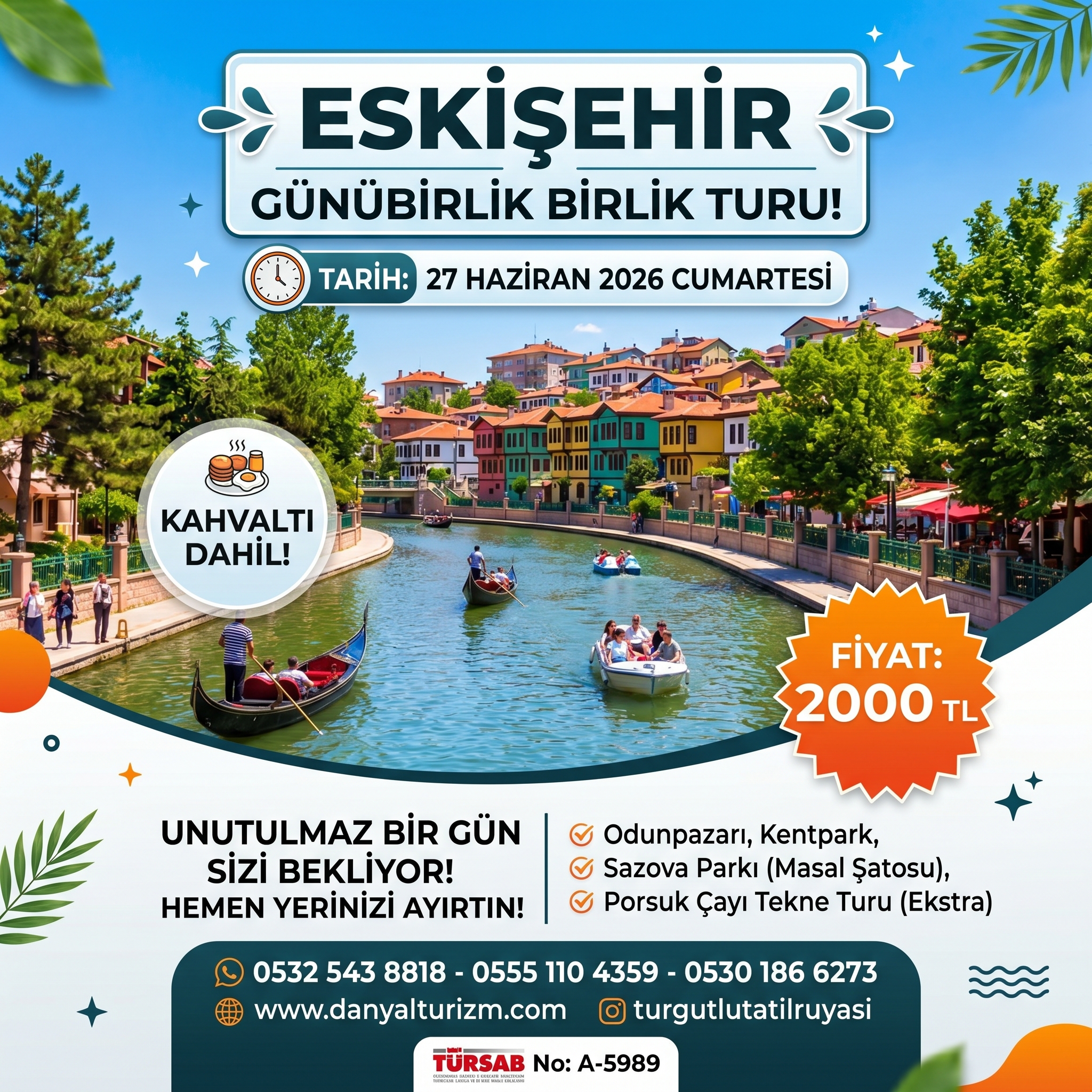 27 Haziran Eskişehir Turu | Turgutlu Kalkışlı Günübirlik Eskişehir Turu - Danyal Turizm